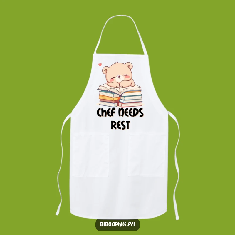 Funny Bear Baker Apron: Cook and Nap with Literary Comfort