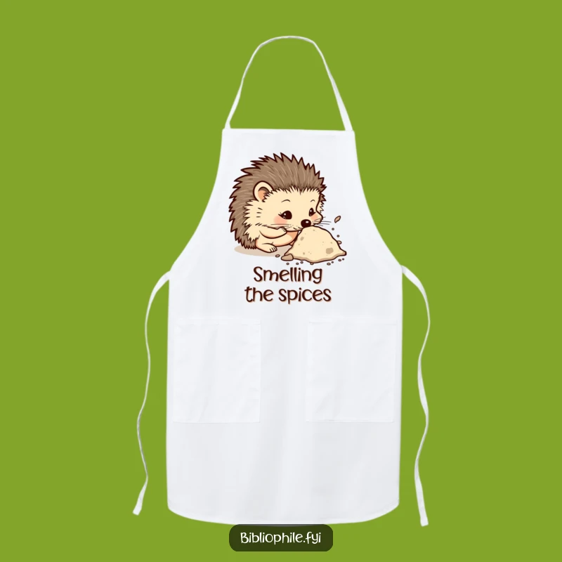 Funny Curious Hedgehog Apron: Hilarious Kitchen Wear for Thoughtful Cooks