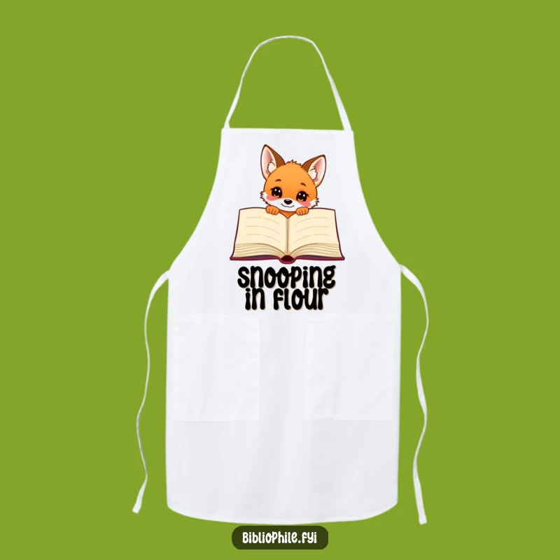 Funny Fox Puppy Apron: Cook with Playful Charm and Literary Flair