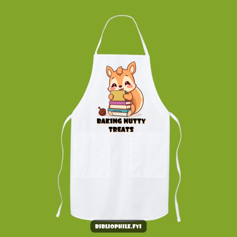 Funny Kawaii Squirrel Apron - Cook Up a Storm with Literary Flair
