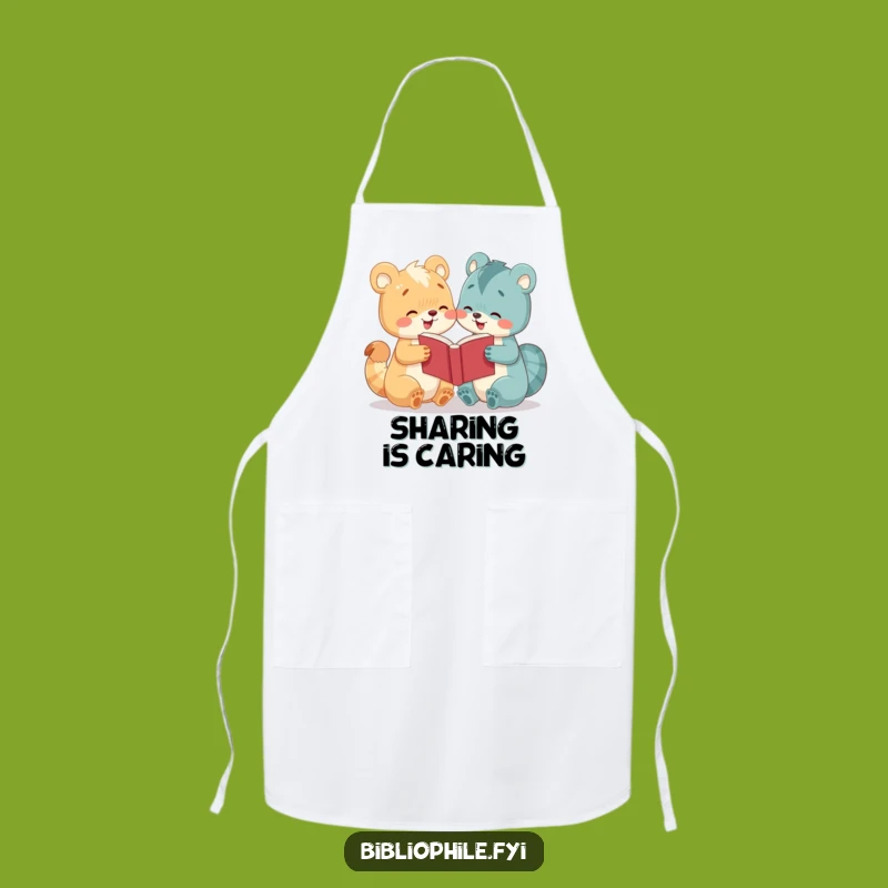 Funny Kitchen Book Sharing Apron: Cute Animal's Cooking Companion Gift for Chefs