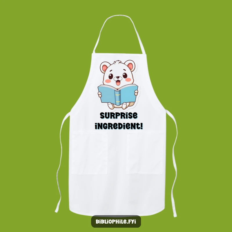 Funny Kitchen Surprise Apron: Shocked Animal Pop-Open Book Chef Gift