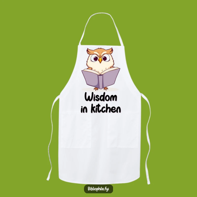 Funny Owl Chef Apron - Enthusiastic Reader Kitchen Fun