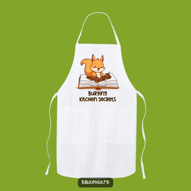 Funny Squirrel Apron: Acorn Burying Squirrel Chef's Bib, Hilarious Reader Gift