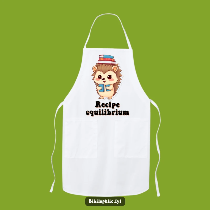 Funny Hedgehog Apron, a Hilarious Kitchen Accessory for Book-Loving Chefs