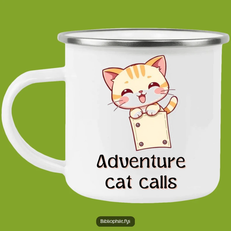 Funny Kawaii Cat Camping Mug - Pounce into Adventure with This Roasting Companion