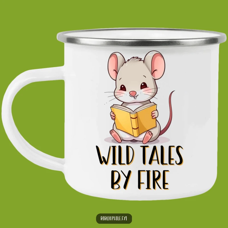 Funny Mouse Reading Upside Down Camping Mug: Adventure Fuel for Bookworms