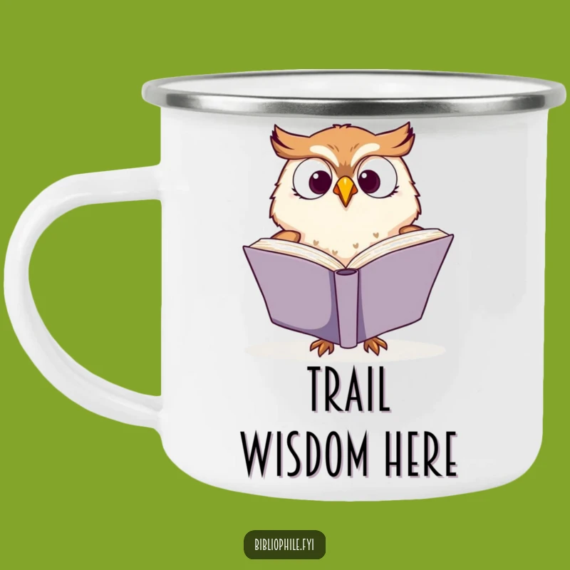 Funny Owl Adventure Mug - Enthusiastic Reader Campfire Companion