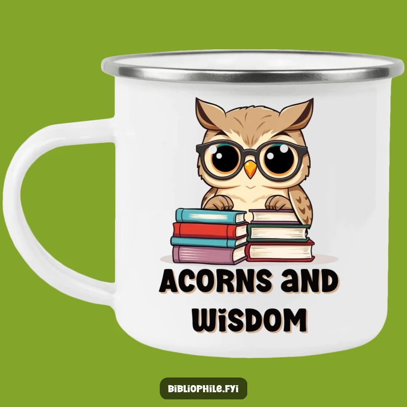 Funny Owl Camping Mug: Embrace Adventure with Scholarly Wit
