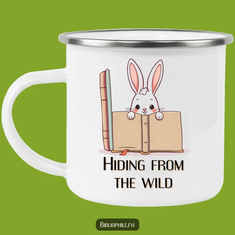 Funny Mischievous Rabbit Camping Mug: Humorous Outdoor Gift for Sneaky Campers