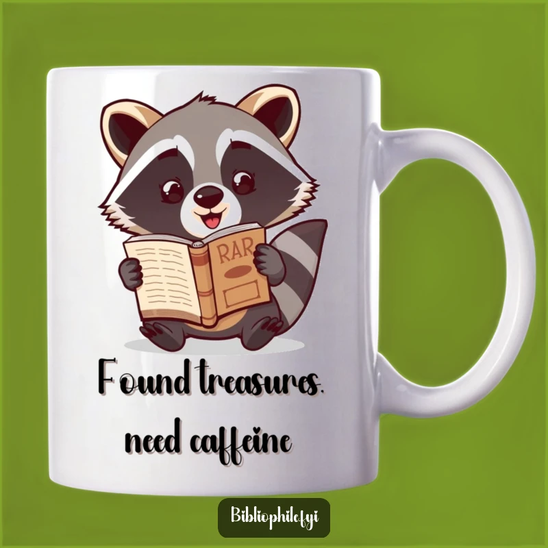 Funny Raccoon Treasure Hunter Mug: Celebrate Rare Finds with Humor