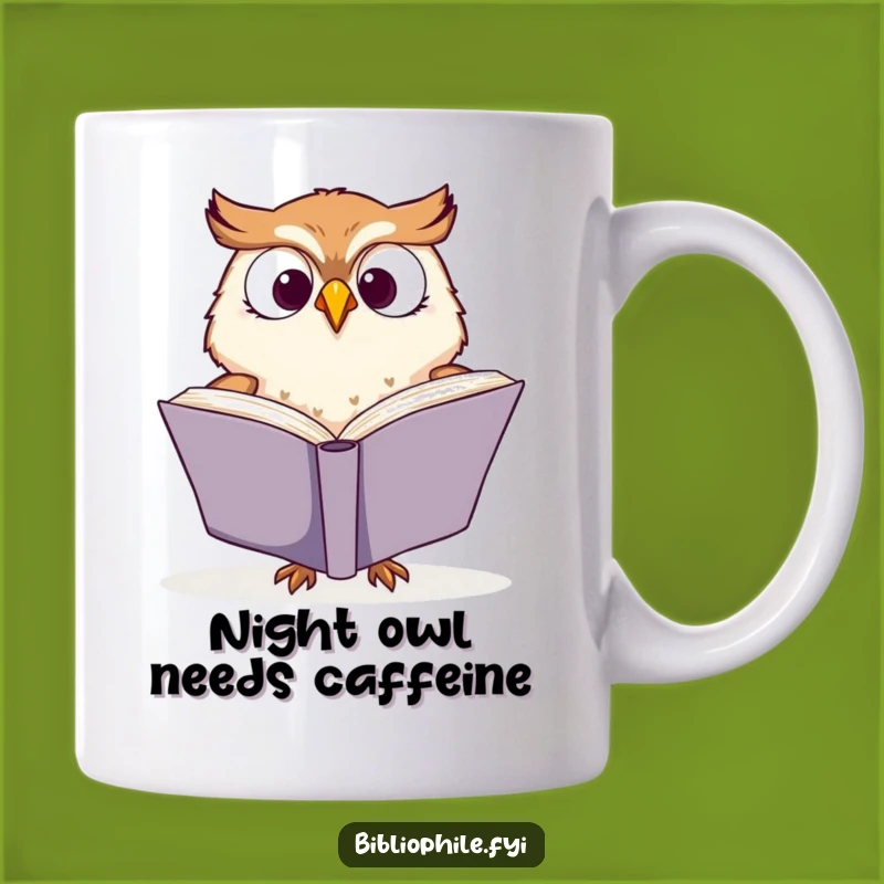 Funny Wise Owl Bookworm Mug - Enthusiastic Reader Gift