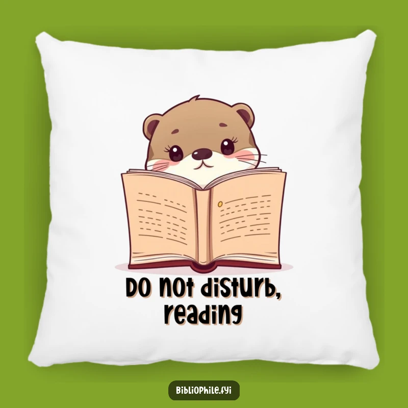 Funny Otter Pillow: Cozy Novel Peek, Soft and Hilarious Accent for Reading Nooks