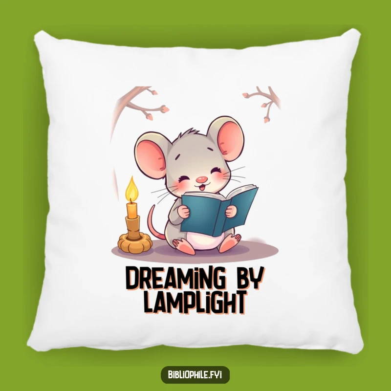 Funny Mouse Pillow, a Cozy Accent for Book Lovers Who Enjoy Humor