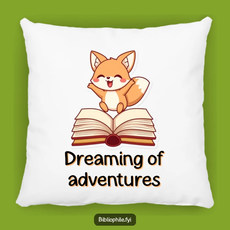 Funny Fox Reading Pillow - Cozy Comfort for Book Lovers