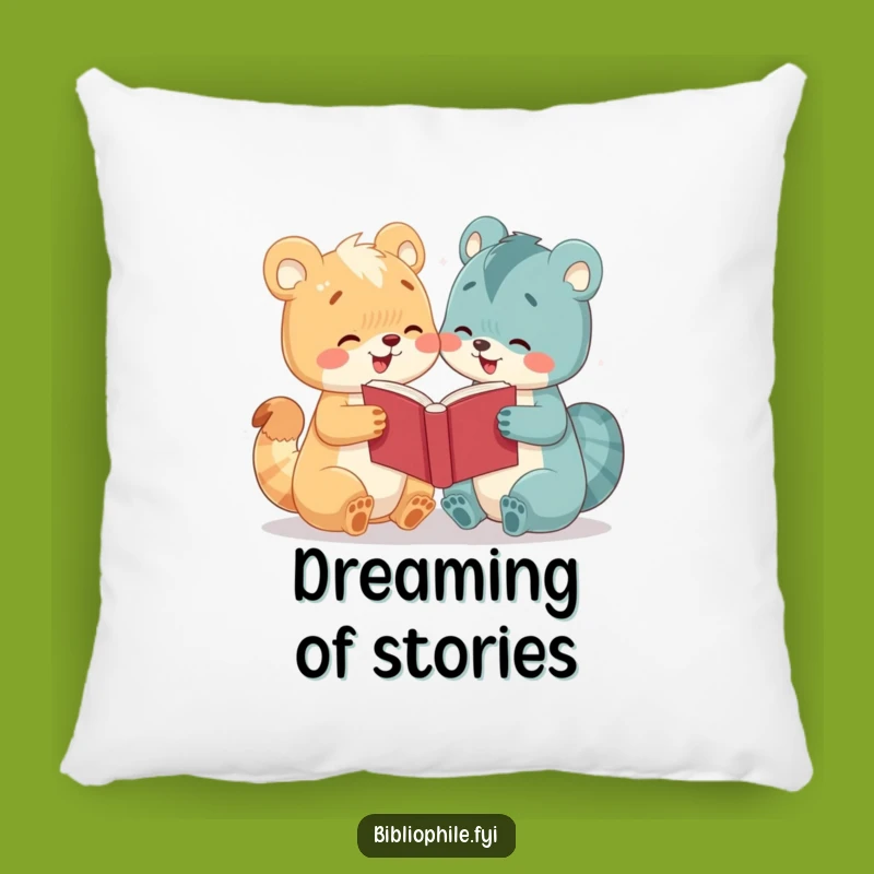 Cozy Funny Book Sharing Pillow: Cute Animal's Reading Comfort Gift for Loungers