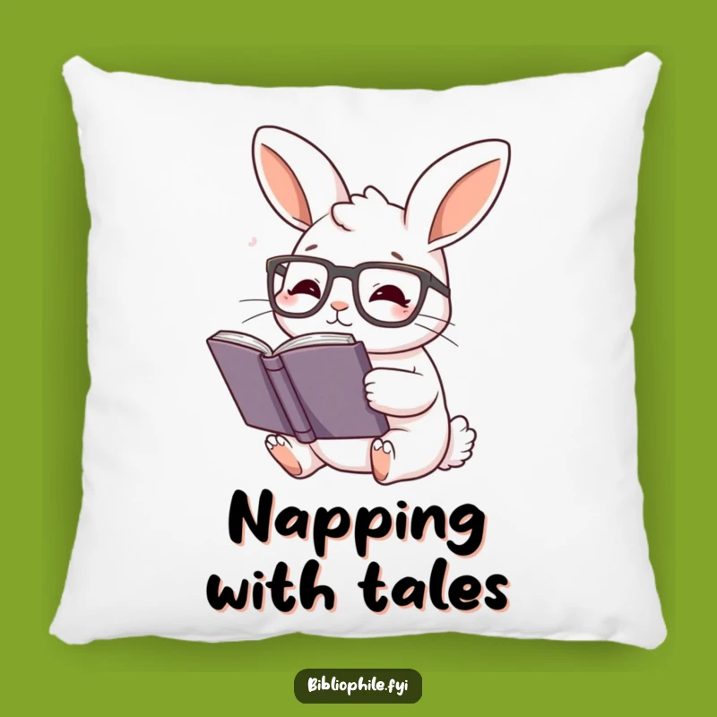 Funny Rabbit Reading Glasses Pillow: Cozy Comfort for Book Lovers and Story Addicts