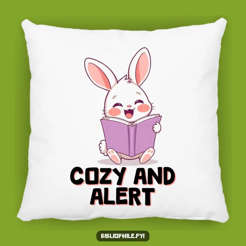 Funny Rabbit Reading Pillow - Cozy & Cheerful Decor