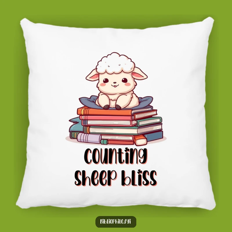 Funny Sheep Story Pile Pillow - Dreamy Comfort for Bookworms