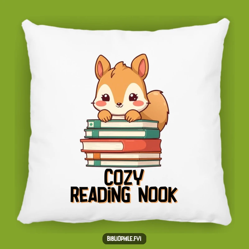 Funny Squirrel Book Hideout Pillow: Cozy Comfort with a Literary Surprise
