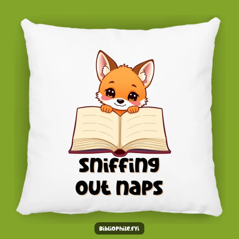 Funny Fox Puppy Pillow: Cuddle Up with Adorable Literary Fun