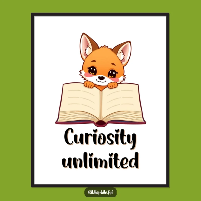 Funny Fox Puppy Digital Art: Charming Wall Decor with a Playful Twist