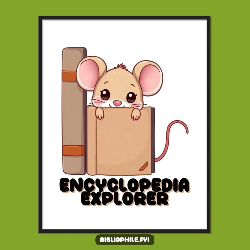 Funny Kawaii Mouse Digital Print - Peek-a-Boo Art for Instant Walls