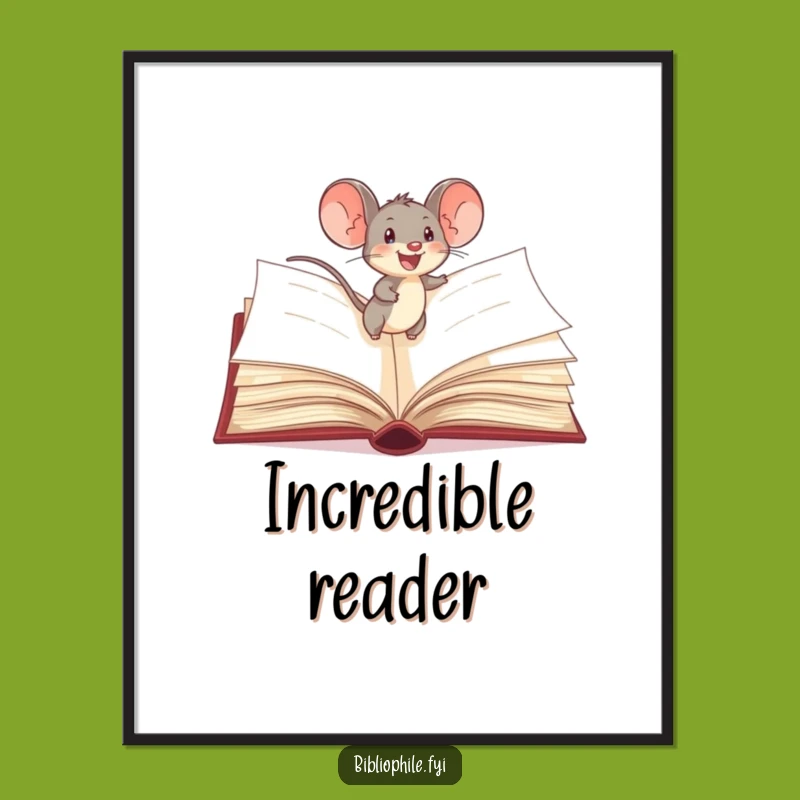 Funny Mouse Digital Art: Storybook Adventure Decor, Instant Funny Gift