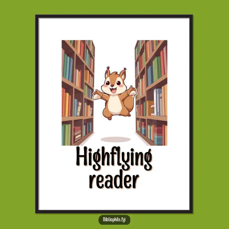 Funny Energetic Squirrel Digital Art Print: Instant Dynamic Decor for Lively Spaces