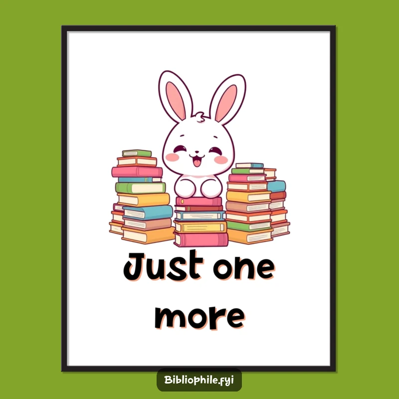 Funny Kawaii Bunny Digital Art: Instant Download for Readers