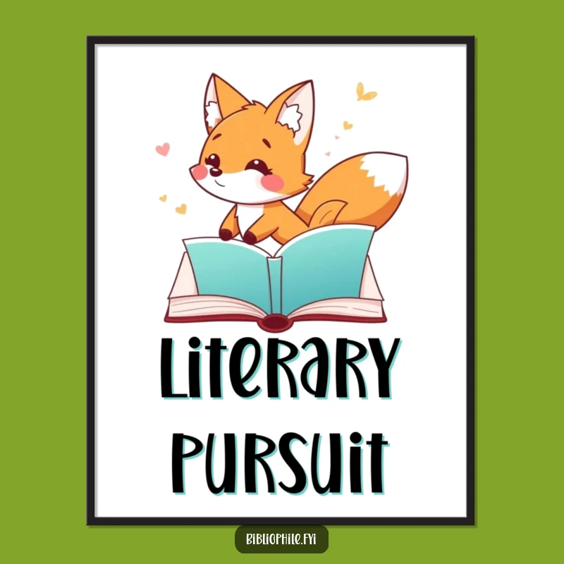 Funny Fox Digital Art: Playful Fox Bookmark Printable, Hilarious Instant Reader Gift