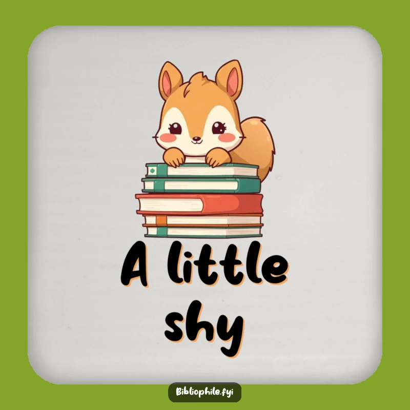 Funny Squirrel Book Hideout Coaster: Protect Surfaces with Woodland Humor