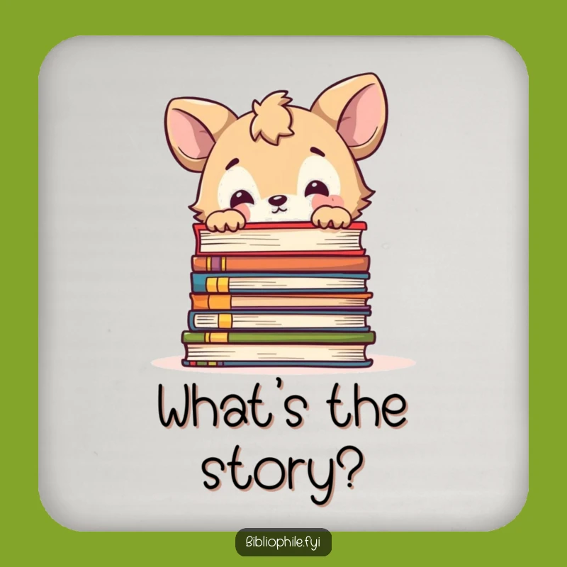 Funny Animal Curious Books Coaster - Protect Surfaces with Intrigue