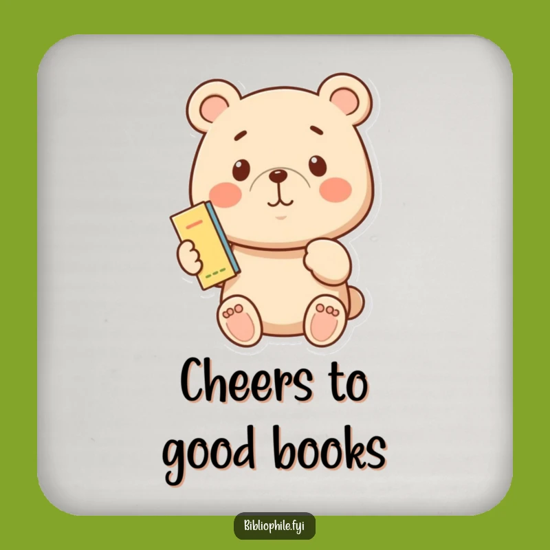 Funny Bear Bookmark Coaster: Protect Surfaces with Pride