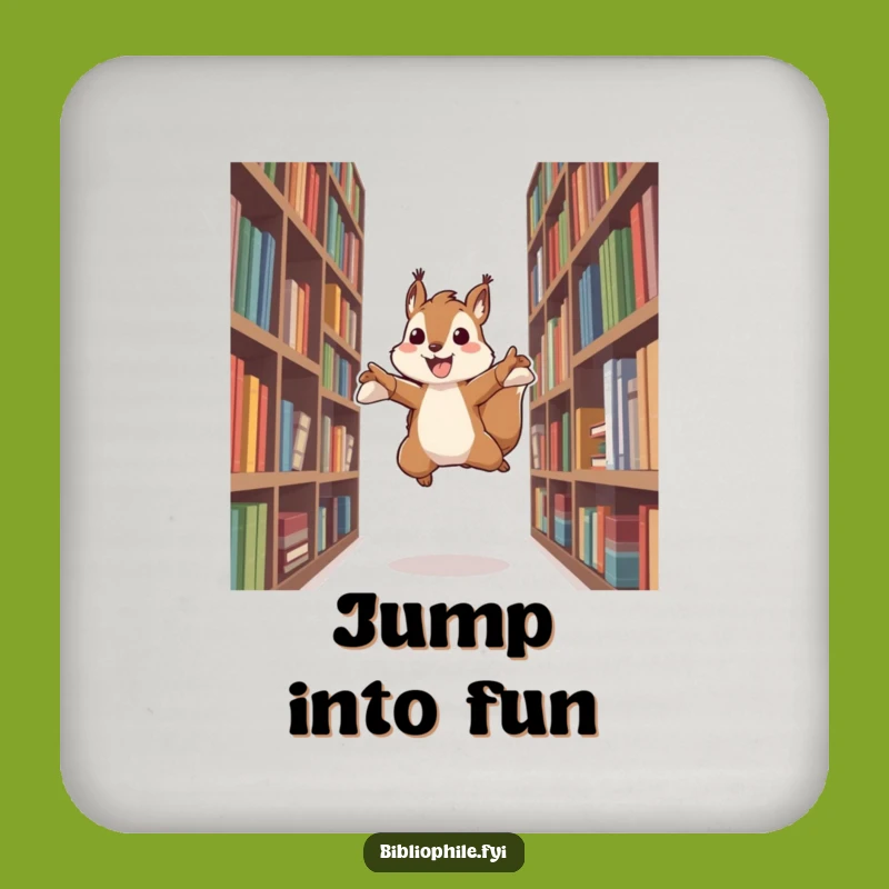 Funny Energetic Squirrel Drink Coaster: Humorous Protection with Lively Flair