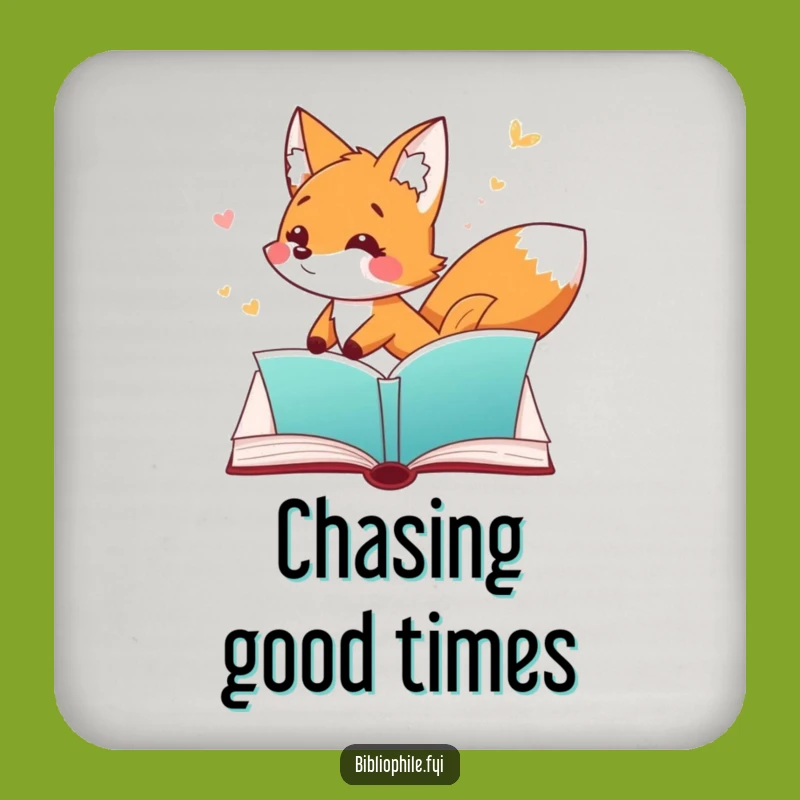 Funny Fox Coaster: Playful Fox Bookmark Mat, Hilarious Reader Gift Set