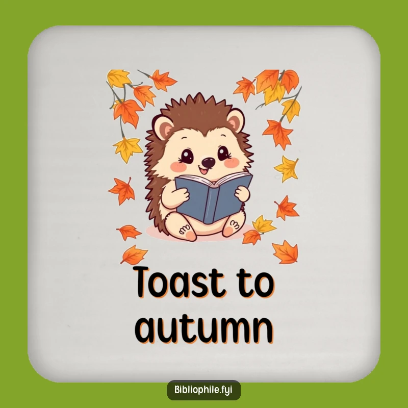 Funny Hedgehog Autumn Coaster: Cozy Protection, Charming Funny Gift