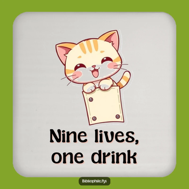 Funny Kawaii Cat Coaster Set - Protect Your Surfaces with Playful Pounces