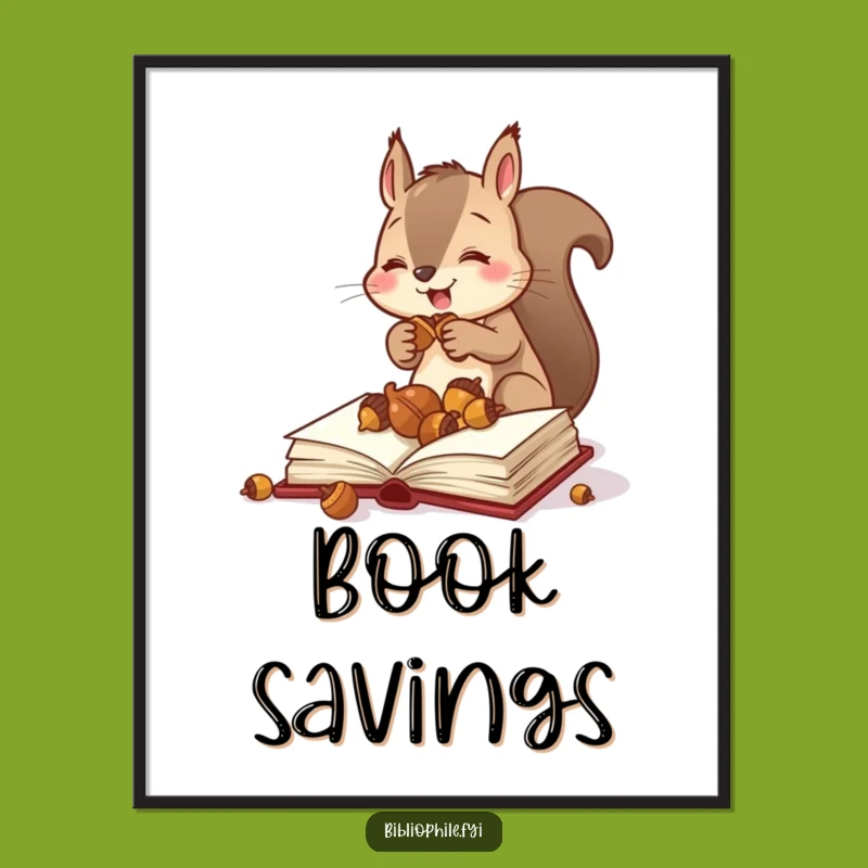 Funny Squirrel Stash Poster: Bring Organized Humor to Your Walls