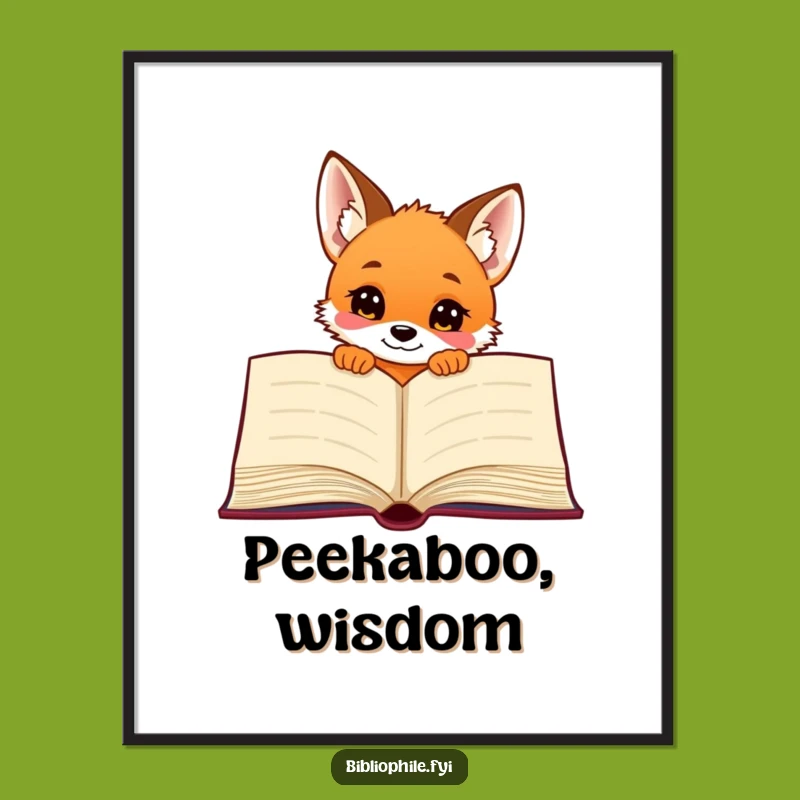 Funny Fox Puppy Poster: Whimsical Wall Art for a Touch of Playfulness