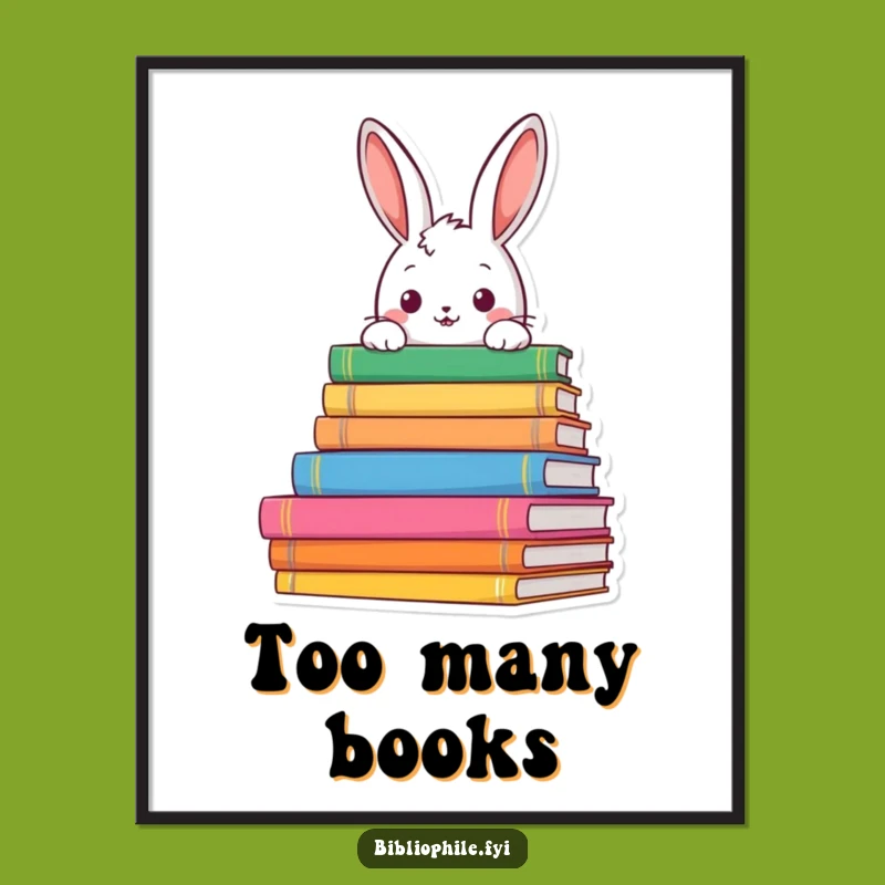 Funny Rabbit Book Explorer Poster: Add Curiosity to Your Decor