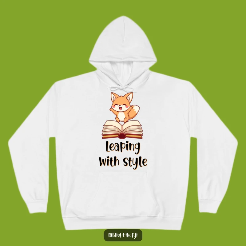 Cozy Funny Fox Hoodie - Warm Jumper for Book Enthusiasts