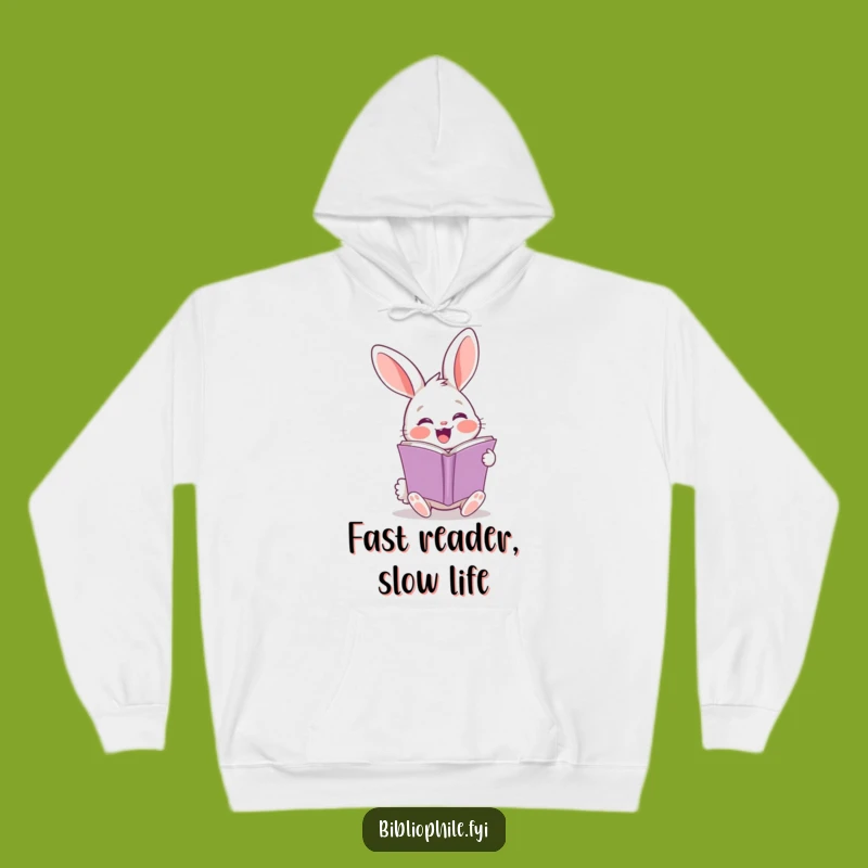 Cozy Funny Rabbit Hoodie - Warm Companion for Readers