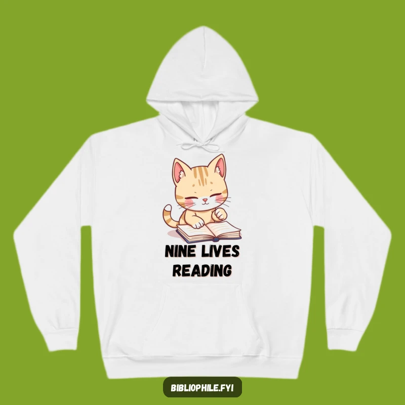 Funny Cat Bookmark Hoodie - Cozy Reader Gift