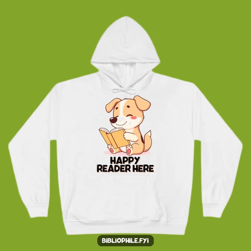 Funny Dog Reading Hoodie - Cozy Book Lover Gift