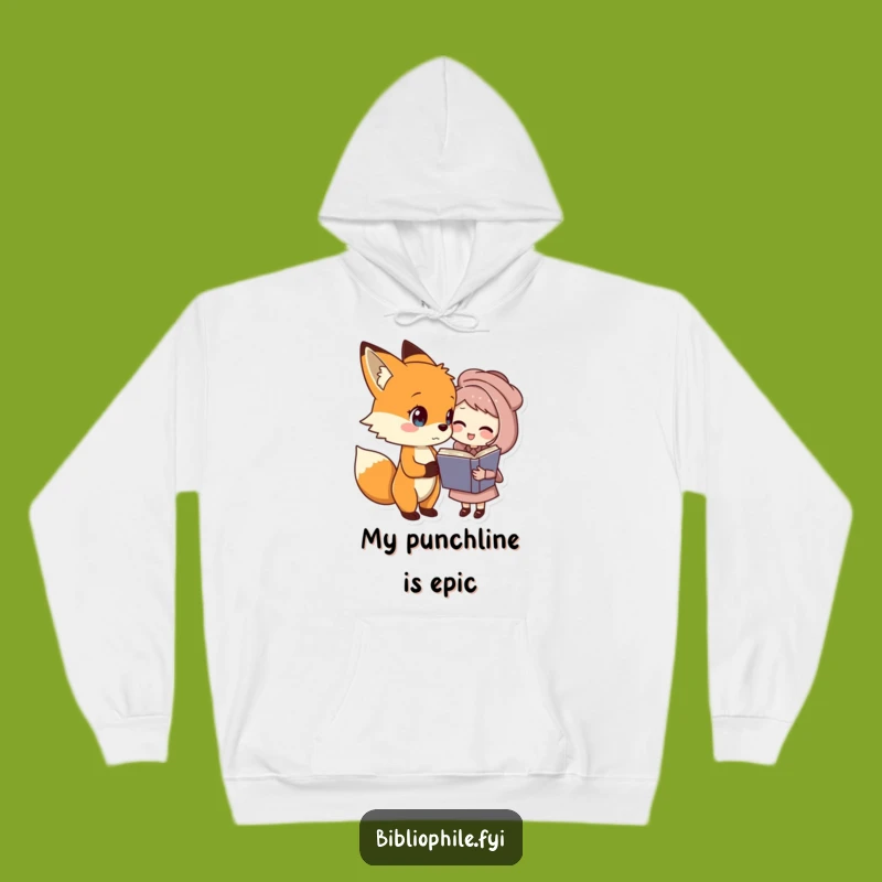 Funny Fox & Book Friend Hoodie - Cozy Gift for Story Enthusiasts