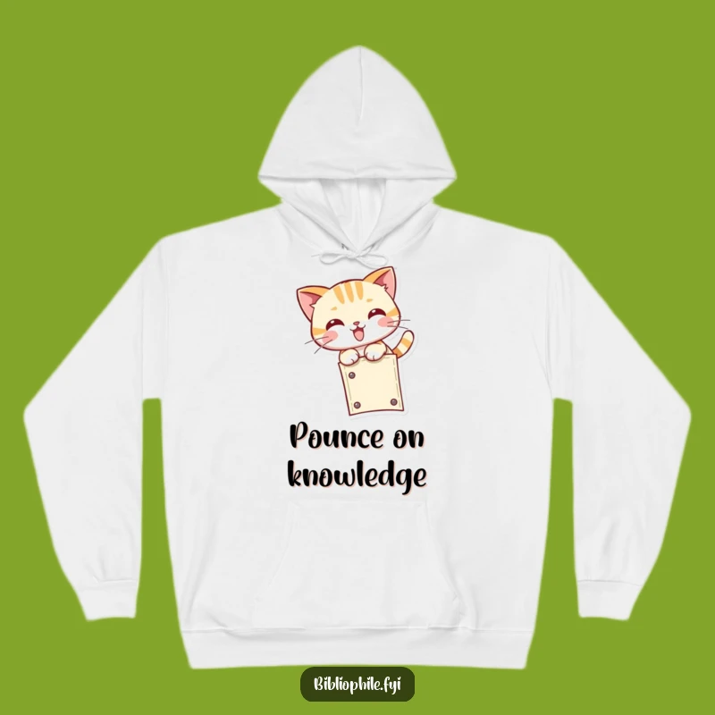 Cozy Funny Kawaii Cat Hoodie - Pounce into Comfort with This Bookish Treat