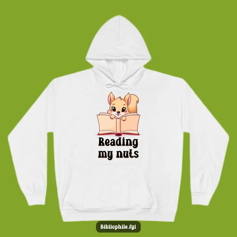 Funny Squirrel Reader Hoodie: Cozy Curious Squirrel Book Design, Ultimate Funny Gift for Readers