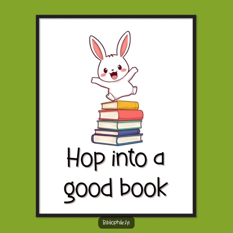 Free Printable Funny Rabbit Wall Art - Whimsical Decor for Book Lovers & Hop Heads!