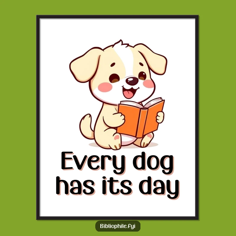 Free Printable Kawaii Dog Storytime Wall Art: Cute & Funny Downloadable Decor